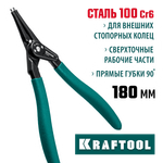 KRAFTOOL 180 мм, прямые губки, внешний, съемник стопорных колец (22812-3)