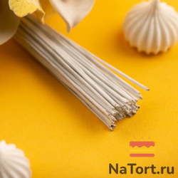 Флористическая проволока белая №22 (36 см, 50 шт)