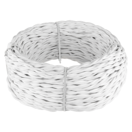 Ретро кабель витой 3х2,5 белый 20 м (под заказ) W6453301