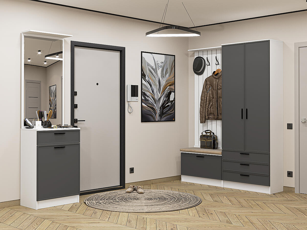 Прихожая Стиль-04 Stormy Silk Белый