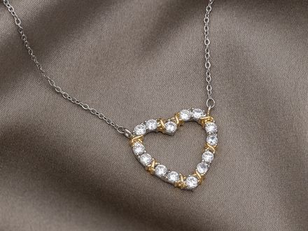 Кулон "Сердце. Тиффани" 19мм, на цепочке