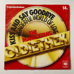 Винтажная виниловая пластинка LP The Manhattans Kiss And Say Goodbye (Germany 1976) 7 дюймов, 45 RPM, Single
