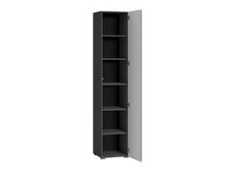 Сидней шкаф пенал 16.313 Антрацит / Капучино