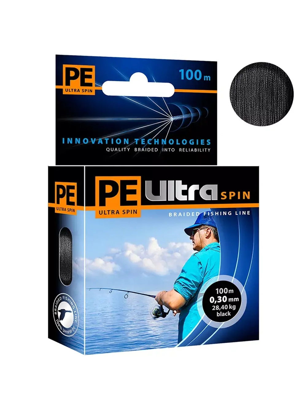 Плетеный шнур рыболовный SPIN Black 0,20mm 135m