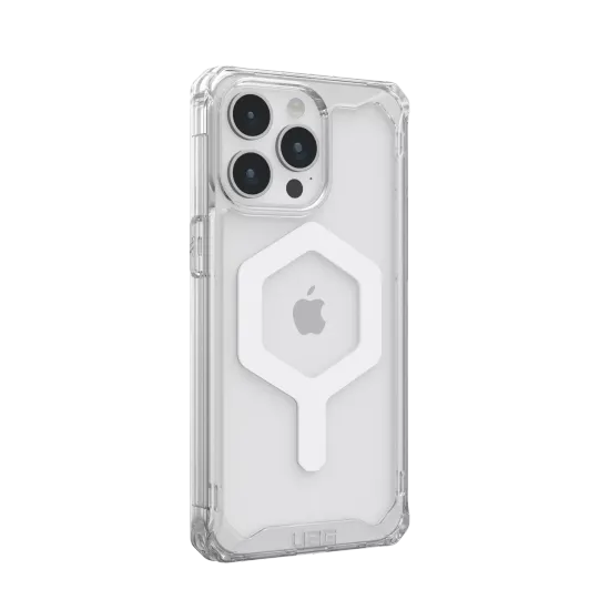 Чехол с поддержкой MAGSAFE Uag Plyo для iPhone 15 Pro MAX 6.7", цвет прозрачный/белый (Ice/White)