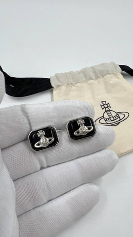 Серьги с чёрными вставками Vivienne Westwood