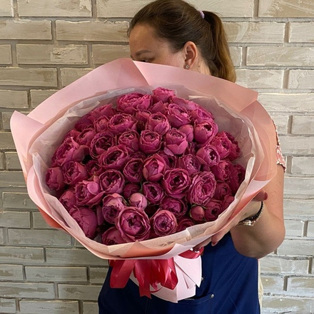 Букет пионовидных роз Мисти 25шт