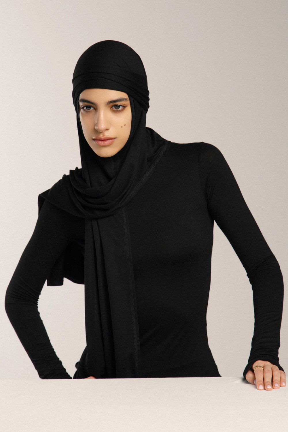 Хиджаб Молик тройка черный