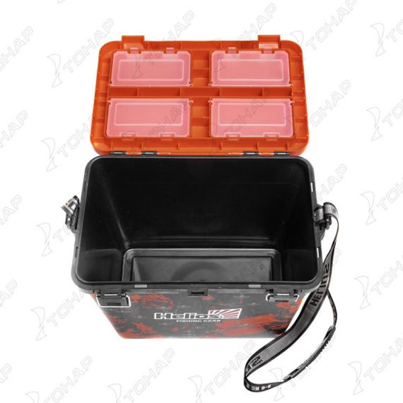 Ящик рыболовный зимний SHARK односекционный оранжевый (HS-IB-19-SHO-1) Helios