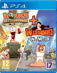 PS4 Worms Battlegrounds (Англ.яз.) + Worms W.M.D. Double Pack (Б/У, Рус.суб, CUSA-17664 )