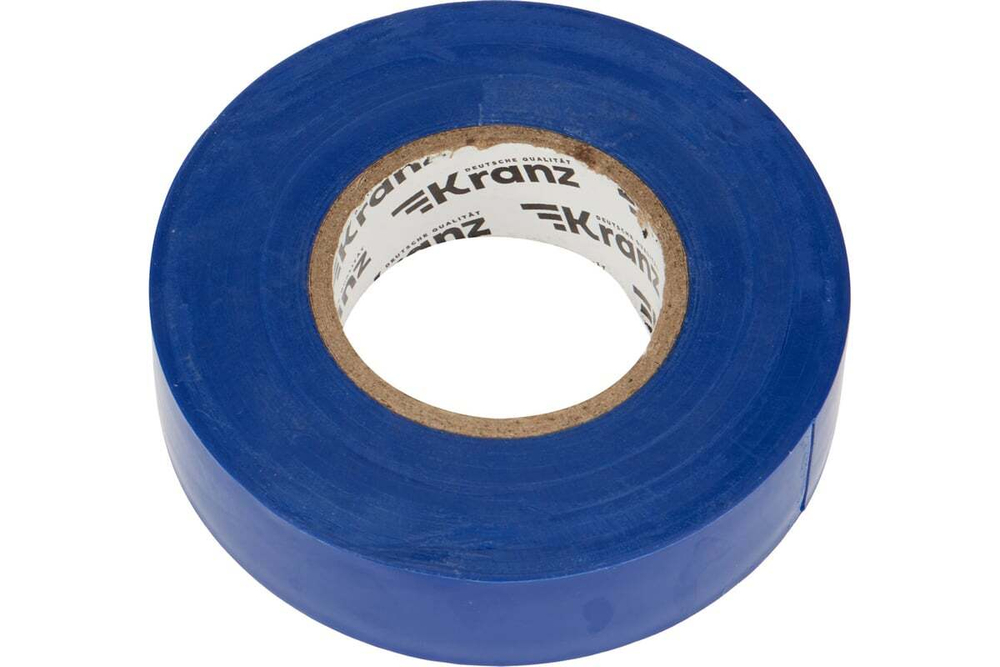 Профессиональная изолента ПВХ KRANZ 0,18х19 мм, 20 м, синяя KR-09-2805