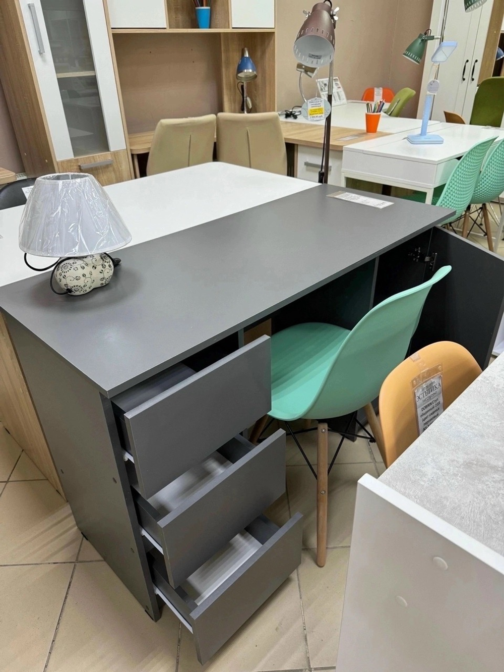 Стол письменный «Денвер» Графит 120 см