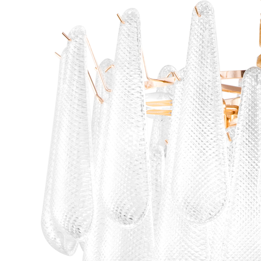 799102 (2КОР!) Люстра RETRO II 10х6W(led) E14 ЗОЛОТО/ПРОЗРАЧНЫЙ