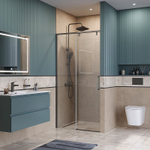 Душевая дверь BelBagno SOFT_CLOSE-1-BF-1-100-C-GM 100 стекло прозрачное/профиль оружейная сталь