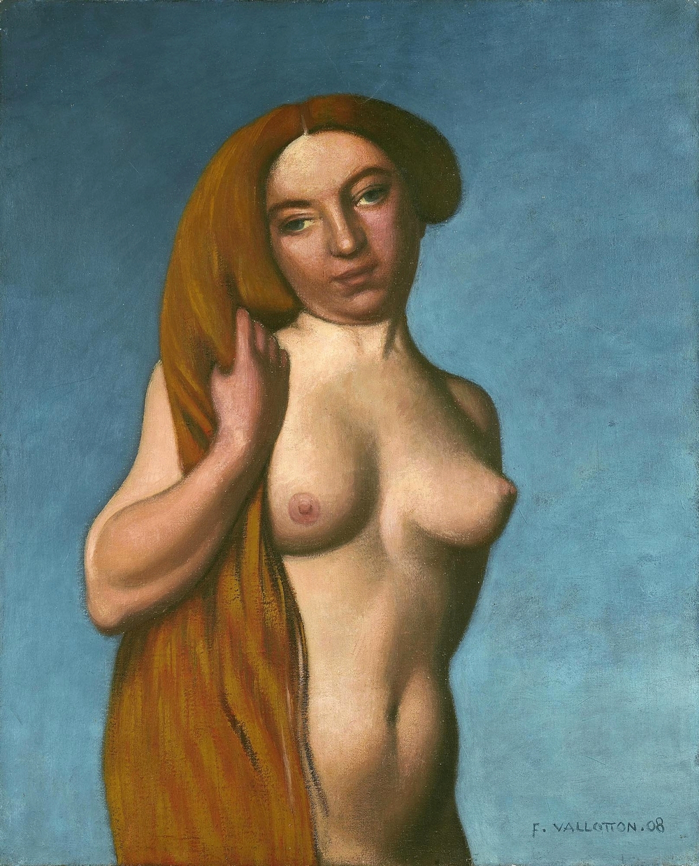 Феликс Валлеттон. 1908. Торс девушки с рыжими волосами (Torse De Femme, Cheveux Roux Defaits). 61 х 50. Холст, масло. Частное собрание.