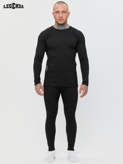 Комплект термобелье мужское с начесом LEGENDA Urban черный