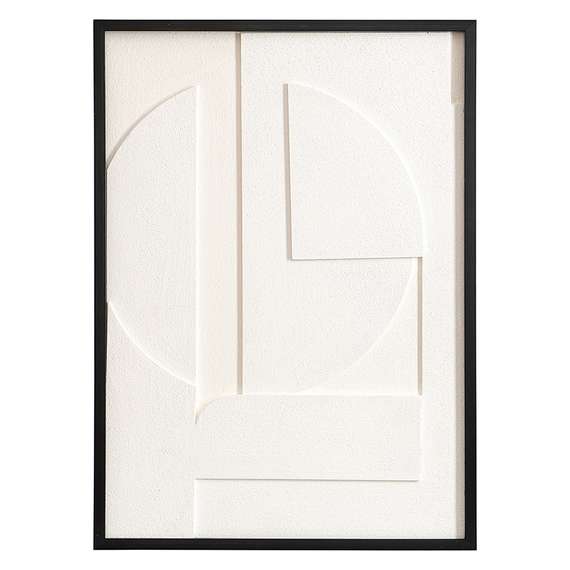 Фактурное панно с эффектом 3D Minimalism, 50х70 см, белый\бежевый