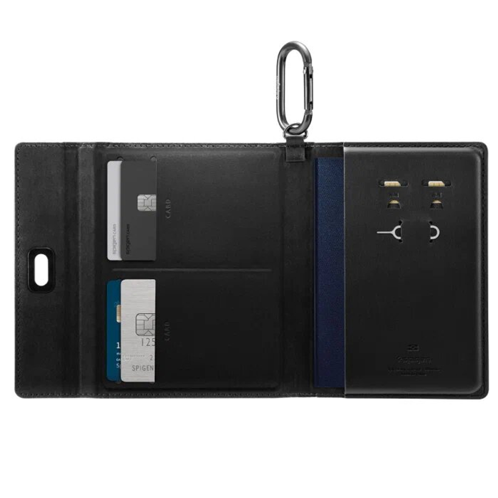 Обложка для документов и карт Spigen Universal AirTag черный