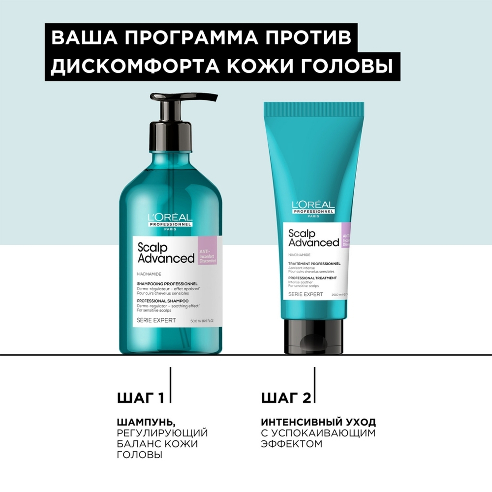L'Oreal Скальп Анти-Дискомфорт шампунь 500мл