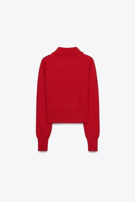 ZARA ВЯЗАНЫЙ КАРДИГАН, КРАСНЫЙ