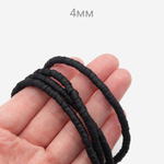 Бусины хеши, каучук, оттенок "Черный"