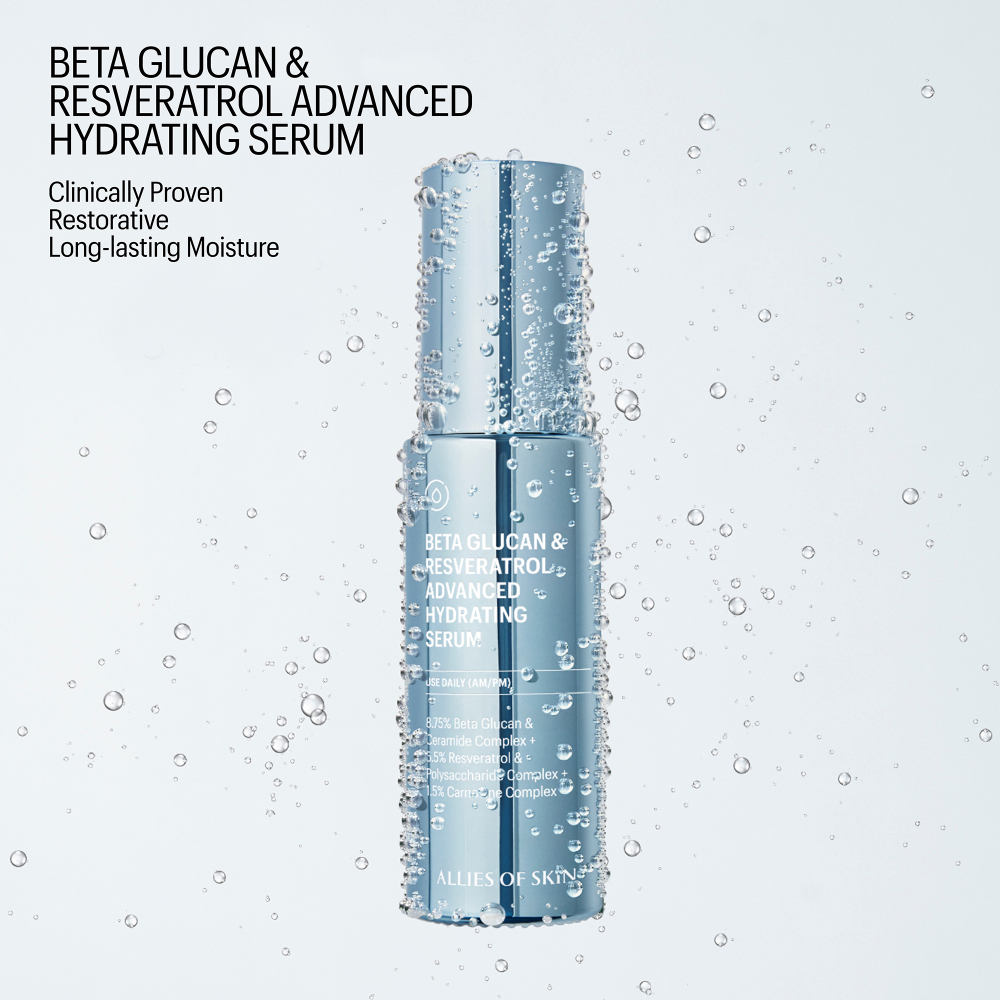 ALLIES OF SKIN Beta Glucan & Resveratrol Advanced Hydrating Serum Антиоксидантная восстанавливающая сыворотка с бета-глюканом и ресвератролом, 30 мл