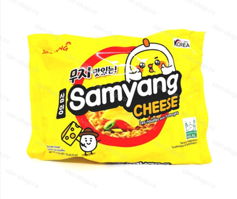 Корейская лапша со вкусом сыра, Samyang, 120 гр.