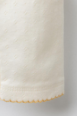 ZARA ЛЕГИНСЫ С АЖУРНЫМ КРУЖЕВОМ, СВЕТЛЫЙ ЭКРЮ