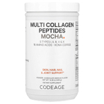 Codeage, пептиды коллагена нескольких типов, в форме порошка, шоколадный мокко, 408 г (14,39 унции)
