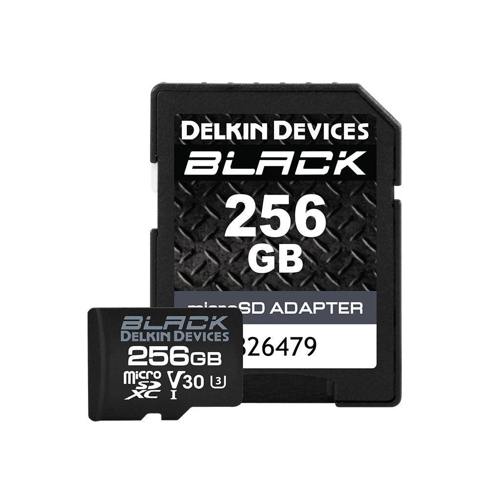 Карта памяти Delkin Devices Black microSDXC 256GB UHS-I V30, R/W 90/90 МБ/с