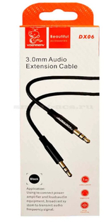 Кабель AUX DENMEN DX06 1м Black