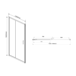Душевая дверь Garda VDS-1G120CLB, 1200, черный, стекло прозрачное, , шт