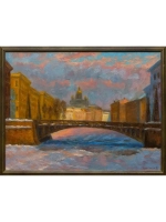 Картина маслом Поцелуев мост Щербаков