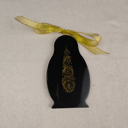 Сувенир Матрешка "Москва" с росписью Палех в подарочном футляре