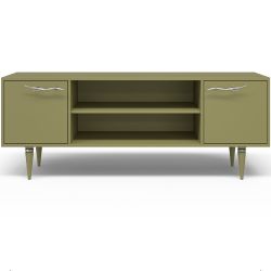 Тумба под ТВ Арт Колор matte 155см Классик Сильвер Зеленая олива матовая