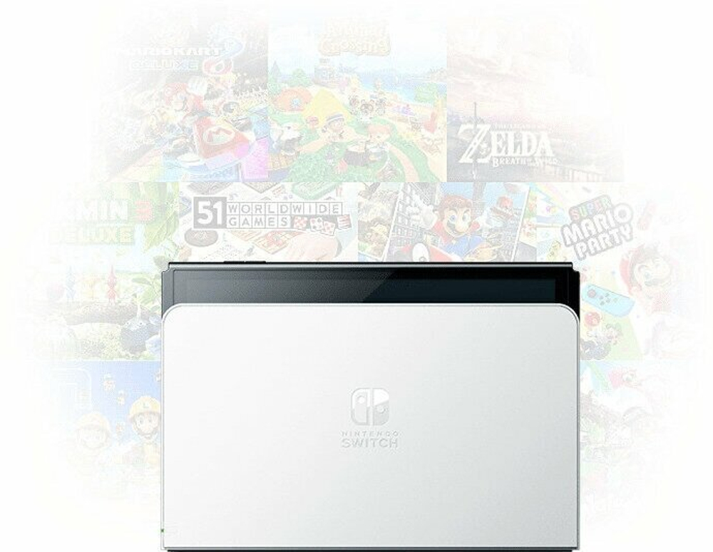 Игровая приставка Nintendo Switch OLED 64 ГБ, без игр, белый