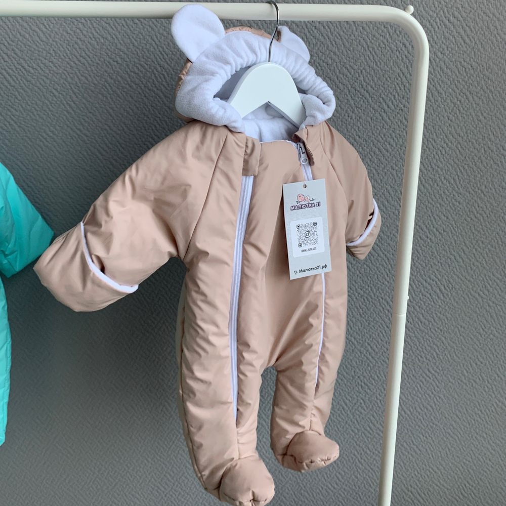 Комбинезон утепленный флисовый детский "Мишка" 62 размер