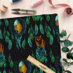 Ткань ниагара ловец снов с совой