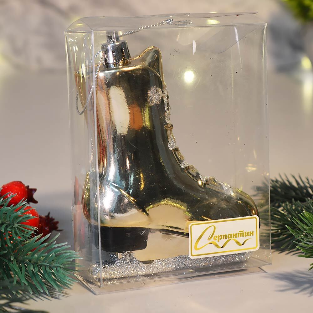 Елочная игрушка "Сказочный конек" 8,5*3,5*11см, шампань