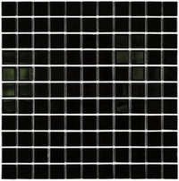 Мозаика стеклянная Black glass/Чёрное стекло (25х25) 300х300х4 мм