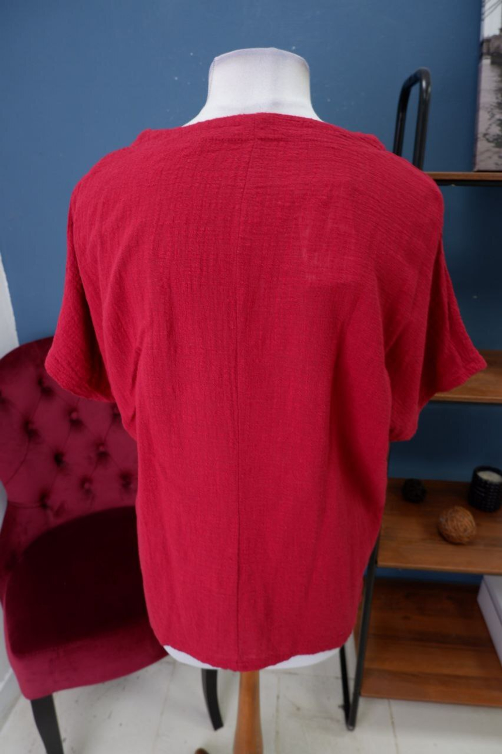 Блуза однотонная 52 размер