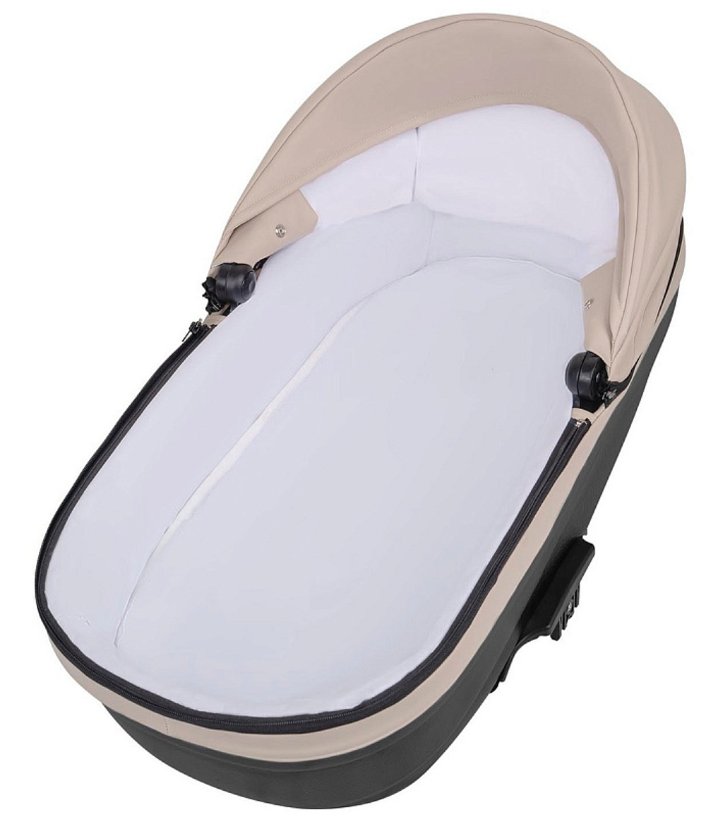 Детская коляска Bexa Ideal Eco 3 в 1 с автокреслом Avionaut Cosmo IE02 черный+св.бежевая кожа