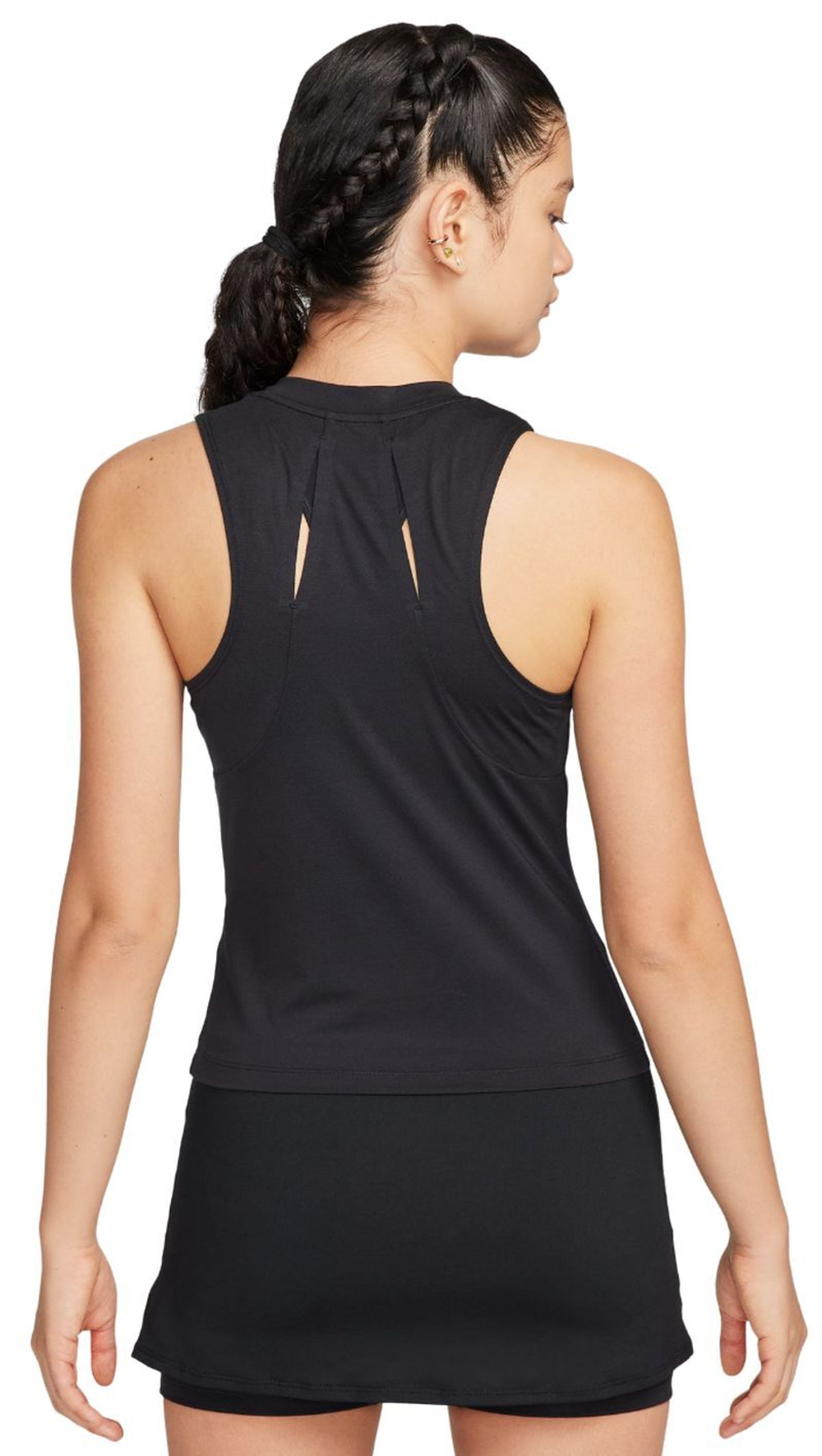 Женский топ теннисный Nike Court Dri-Fit Advantage Tank - black/black/white
