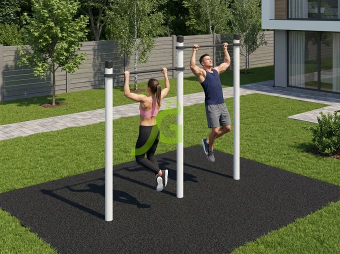 Двойной каскад турников Воркаут ИграГрад 15V