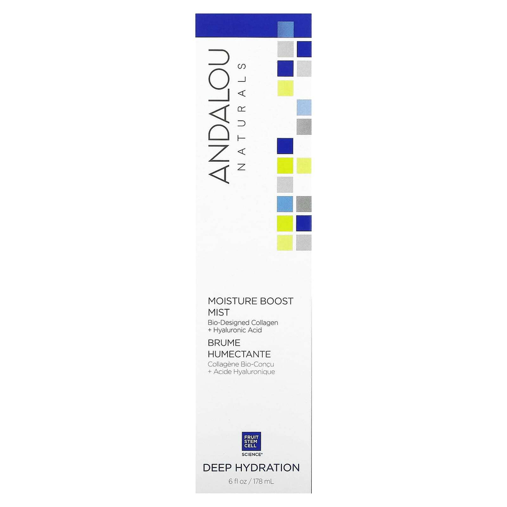 Andalou Naturals, Увлажняющий спрей, глубокое увлажнение, 178 мл (6 жидк. унц.)