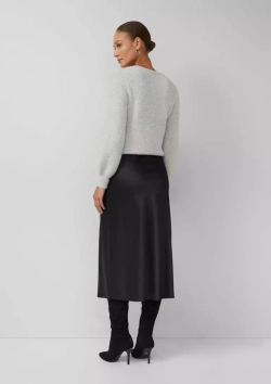 Атласная юбка-миди из вискозы с эластичным поясом Black Label