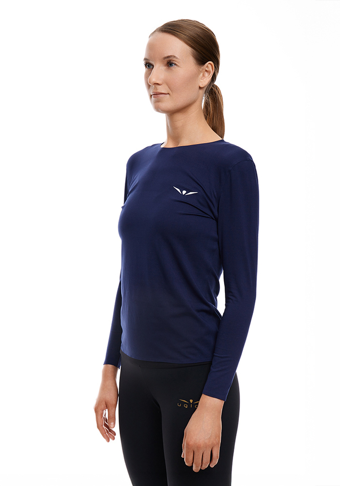 ЛОНГСЛИВ УТЕПЛЕННЫЙ ЖЕНСКИЙ WARM LONG SLEEVES TEE | DEEP BLUE