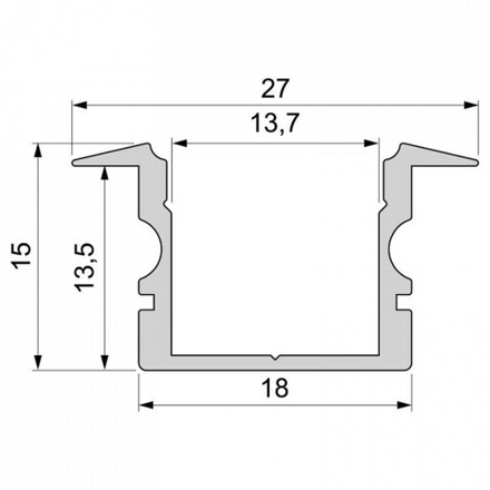 Профиль встраиваемый Deko-Light ET-02-12 975143