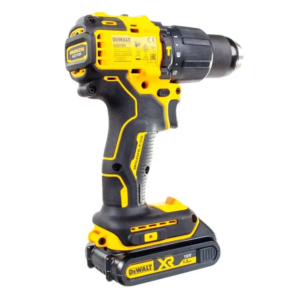 DeWalt DCD709S2T дрель-шуруповерт (2 x 1.5 Ач, ЗУ)