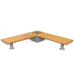 Лавка Rail Road 01 угловая с вазоном